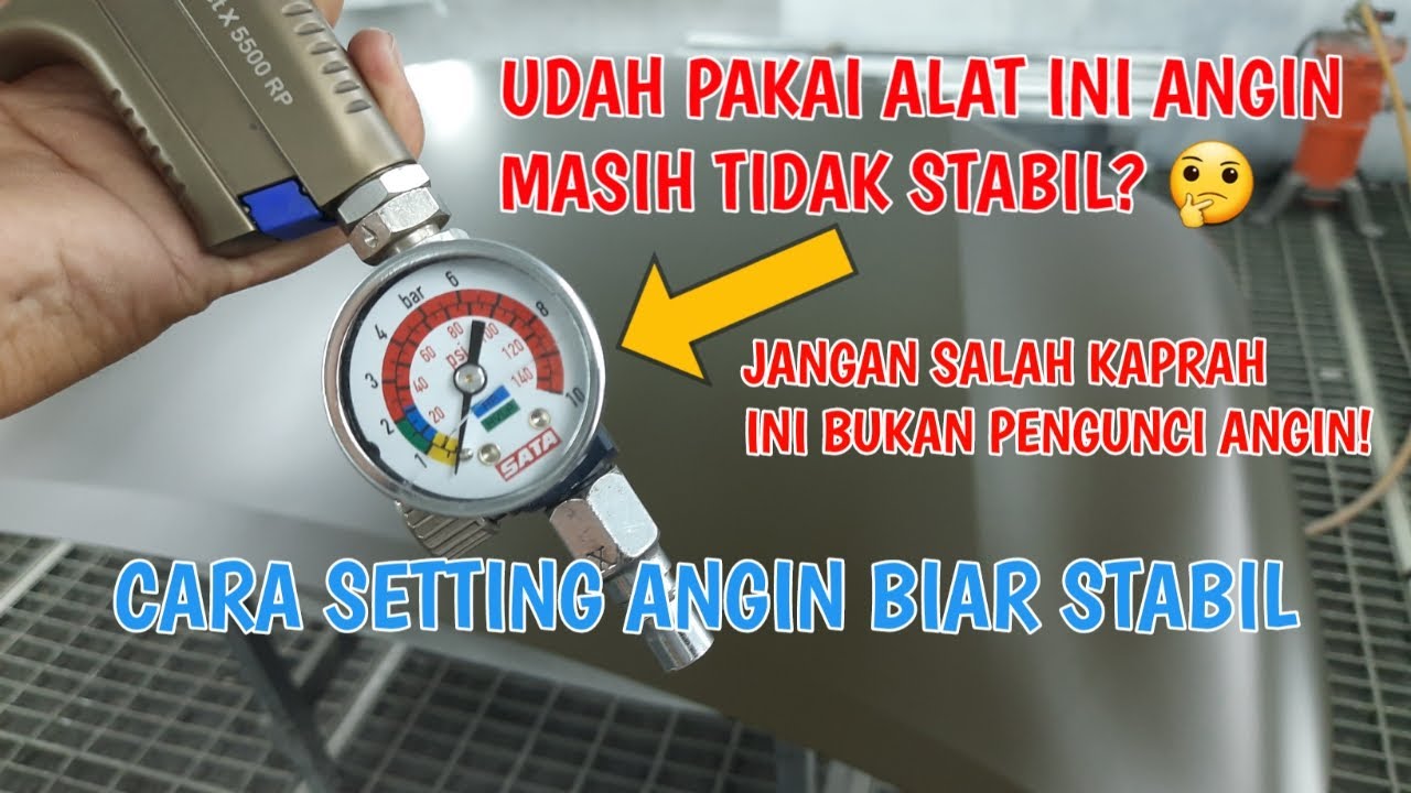 Cara setting angin spray gun yang benar | Regulator | Manometer #bangmunpaintjob
