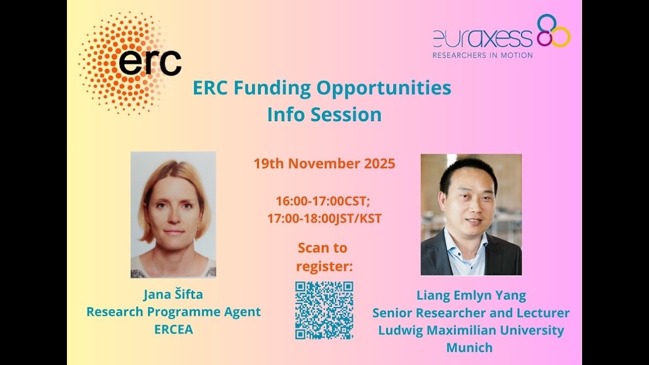 ERC Funding Opportunities Info Session, 19th November 2025