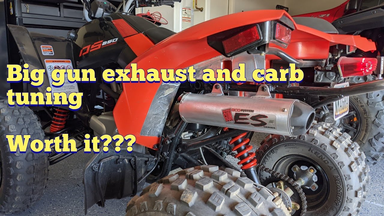 2021 Canam ds 250 gets exhaust and carburetor tuning!