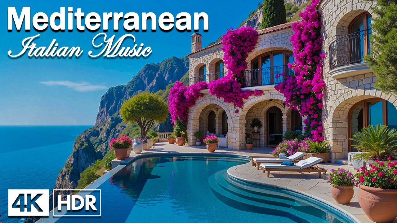 🎸 Soothing Italian Guitar Melodies 🌊 Dreamy Villa Paradiso & Calm Ocean Waves