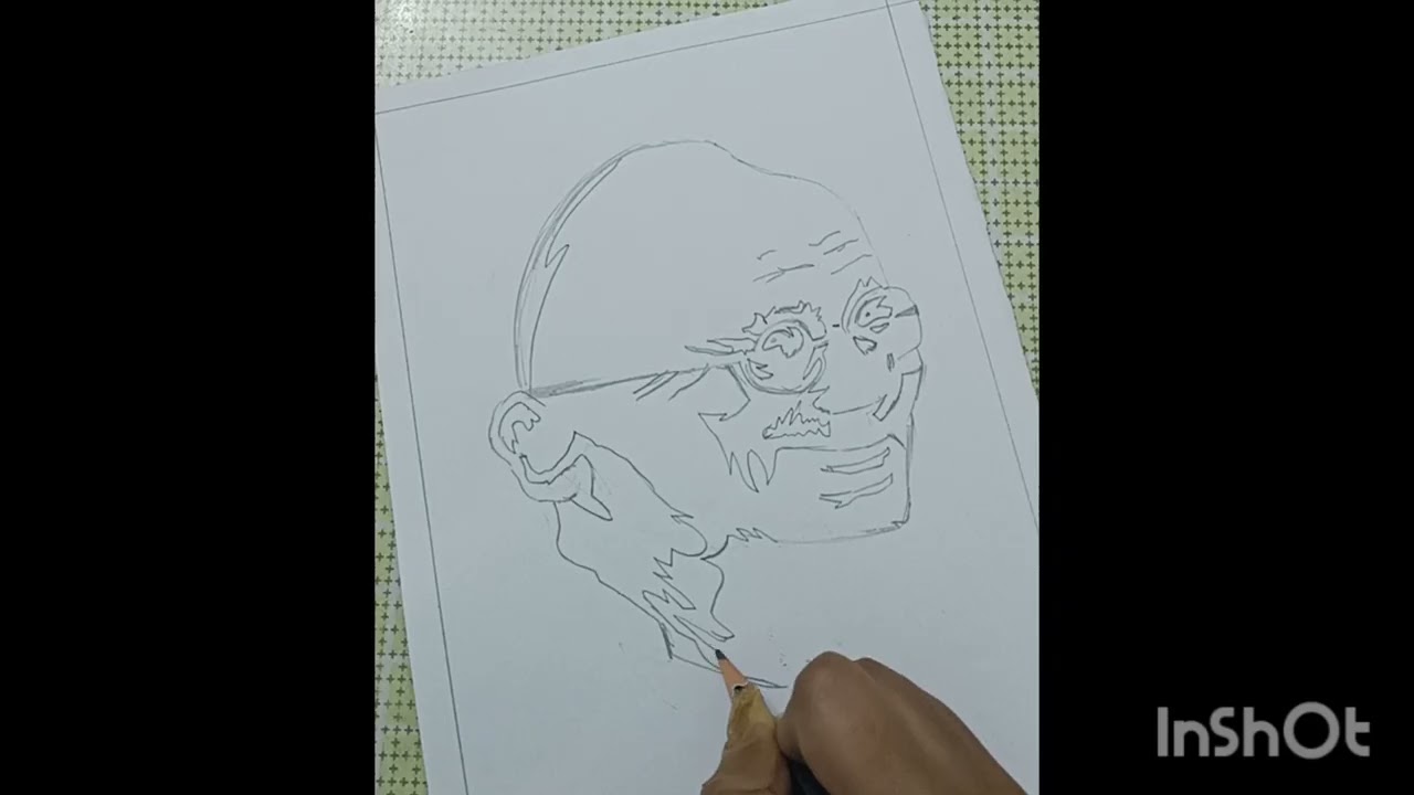 How to draw and paint M.K Gandhiji | Poster colour Painting | #gandhiji #drawing #art #republicday 