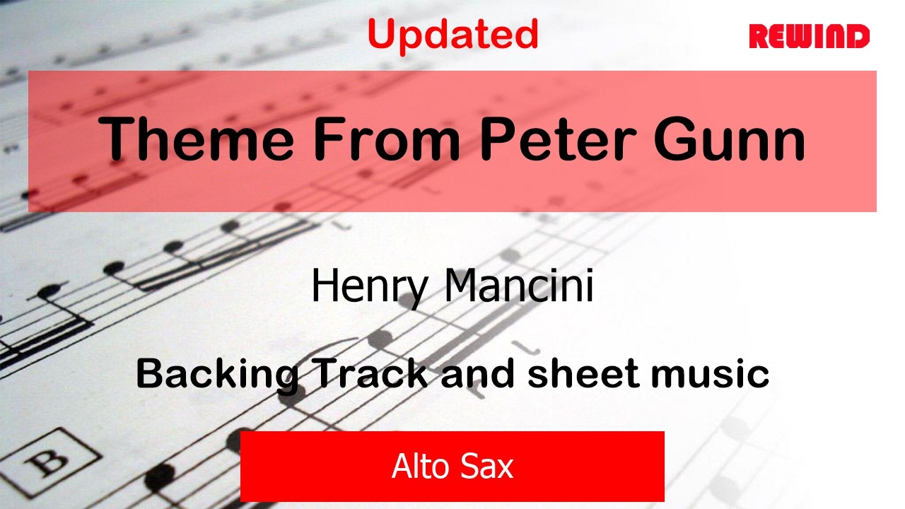 Theme From Peter Gunn V2 : Henry Mancini : Alto Sax Playalong Backing Track