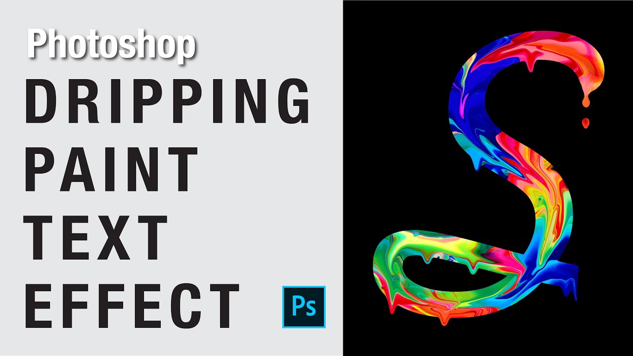 Learn to add an attractive dripping paint text effect in Photoshop