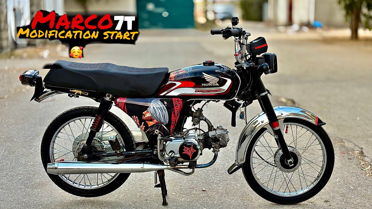 Honda CD70 2003 model Modifications 🔥 || Marco name rakh diya 😍 || Full tutorial ☠️ #RealShazuWorld