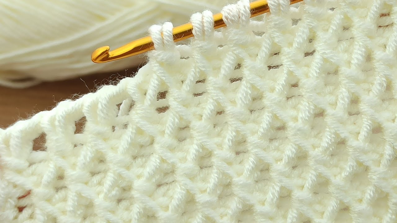 Wonderful💯👌~Trend~ *Tasarım* *Super easy tunisian* knitting pattern online tutorial for new learners