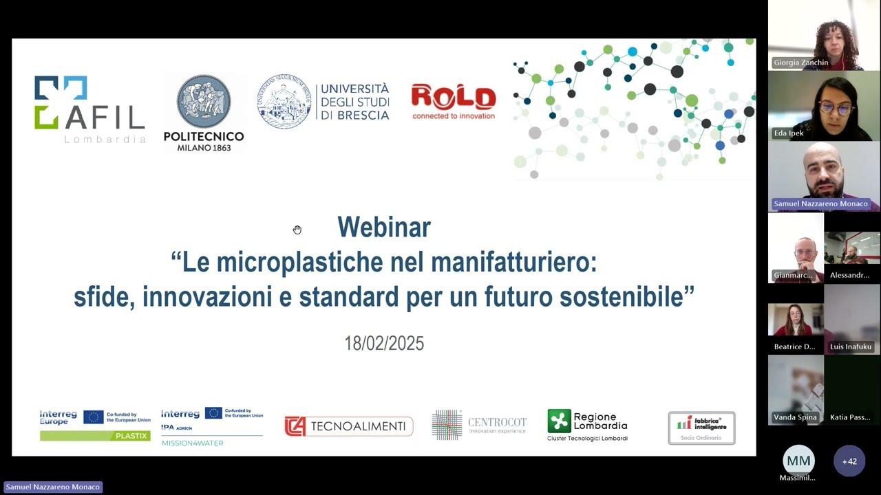 Microplastiche nel manifatturiero: sfide, innovazioni e standard per un futuro sostenibile (18/2/25)