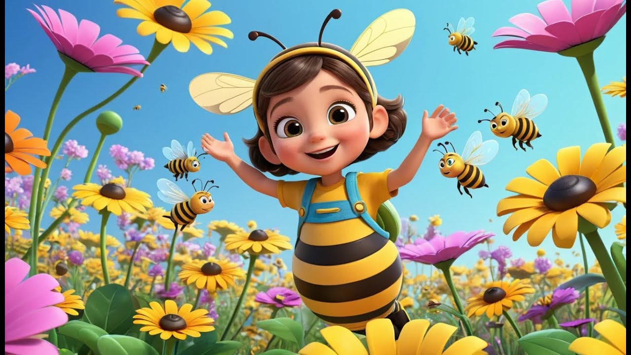 Count the Busy Bees in the Garden | Fun Kids Song | Counting Nature Rhyme