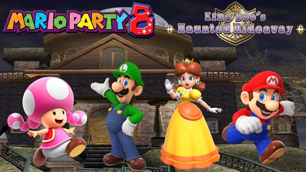 Mario Party 8 - Toadette vs Luigi vs Daisy vs Mario - King Boo's Haunted Hideaway