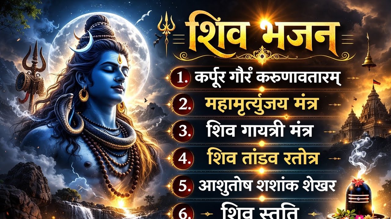 Shiv bhajan🔱kapurgauram,shiv stuti, ashutosh,shiv tandav,shiv gaytri mantra, mahamrutyunjay mantra