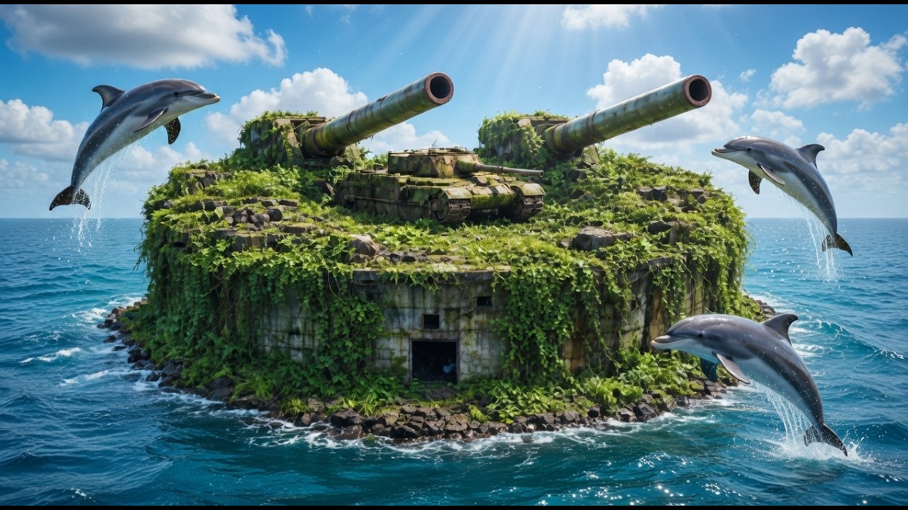 I transformed an abandoned sea fortress into a water park (ASMR).