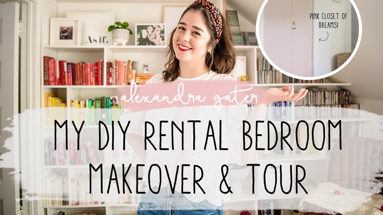 Cozy Apartment Bedroom Tour | Renter-Friendly Built-In Bookshelf