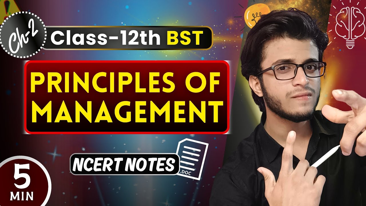 Principles of Management | Class 12 | Business Studies | Chapter 2 | BST One Shot