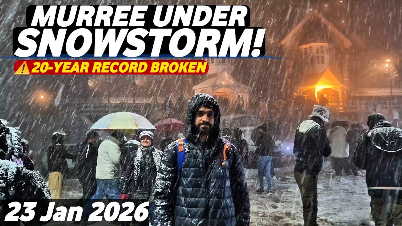 HISTORIC SNOWFALL IN MURREE ❄️ | GPO CHOWK & MALL ROAD FROZEN |  20 YEAR RECORD BROKEN