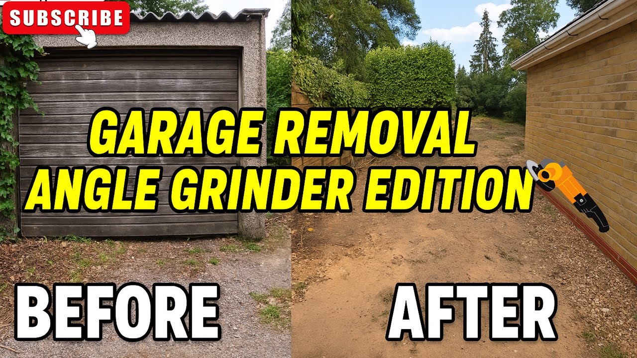Garage Removal &ndash; Angle Grinder Edition | 1960s Concrete Garage Demolition