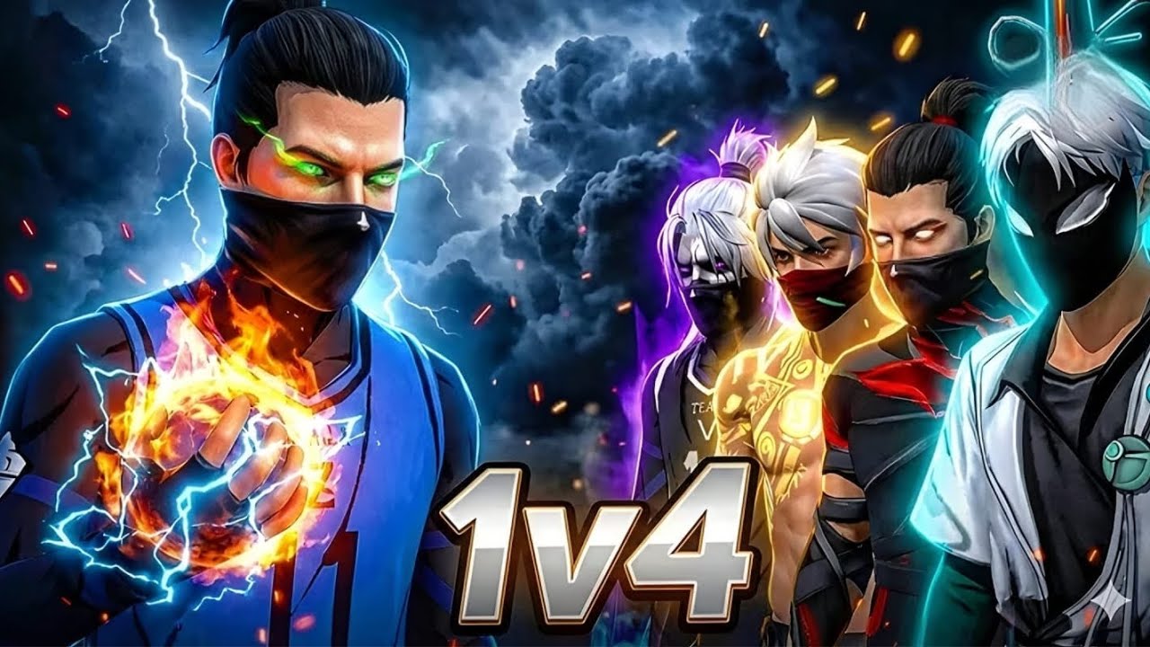 2v4 Custom Room Free Fire 🔥 Epic Clutch Gameplay | FF Pro Player