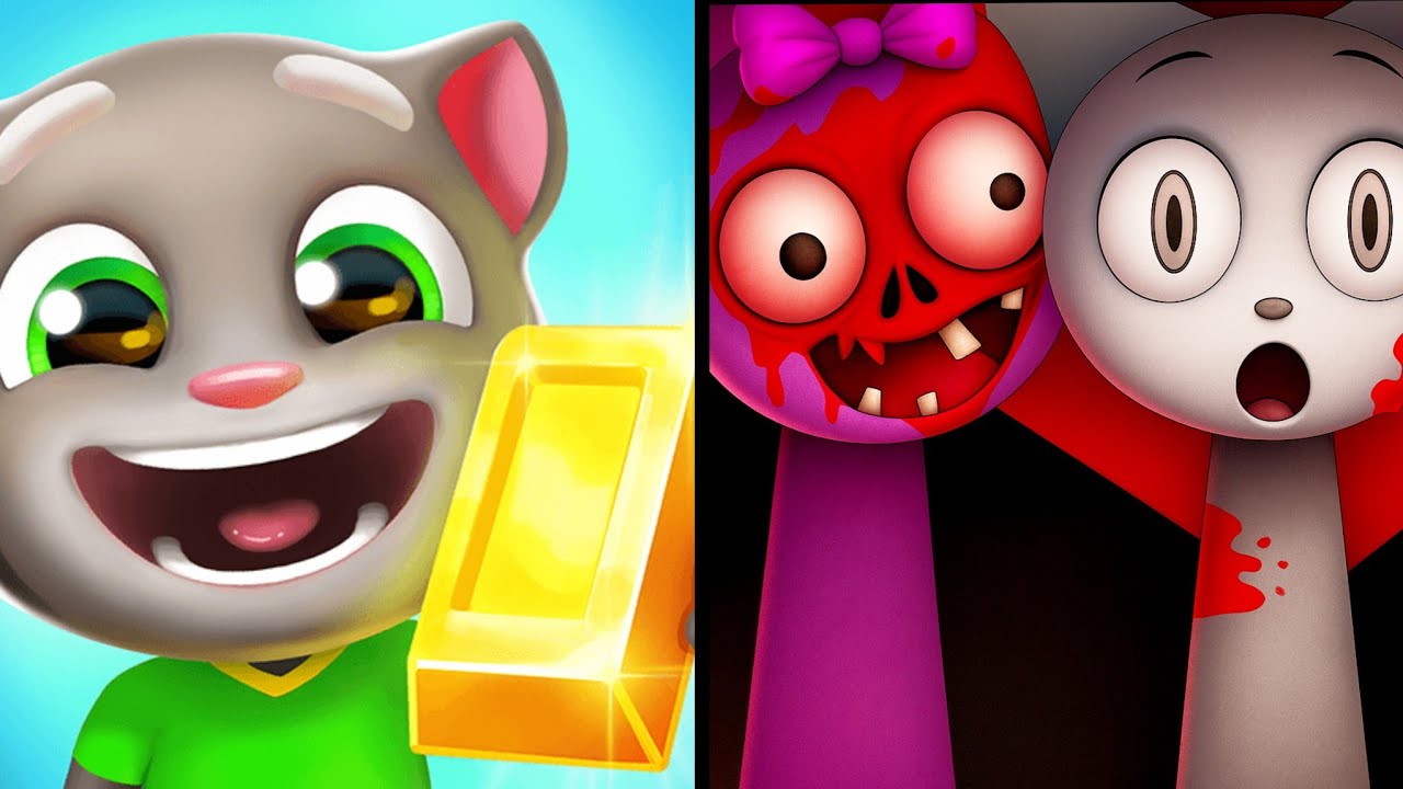 Tom Gold Run Vs Spranky Run 🦊👿🤬🥶 Max All Levels Android iOS Gameplay Ep 1083