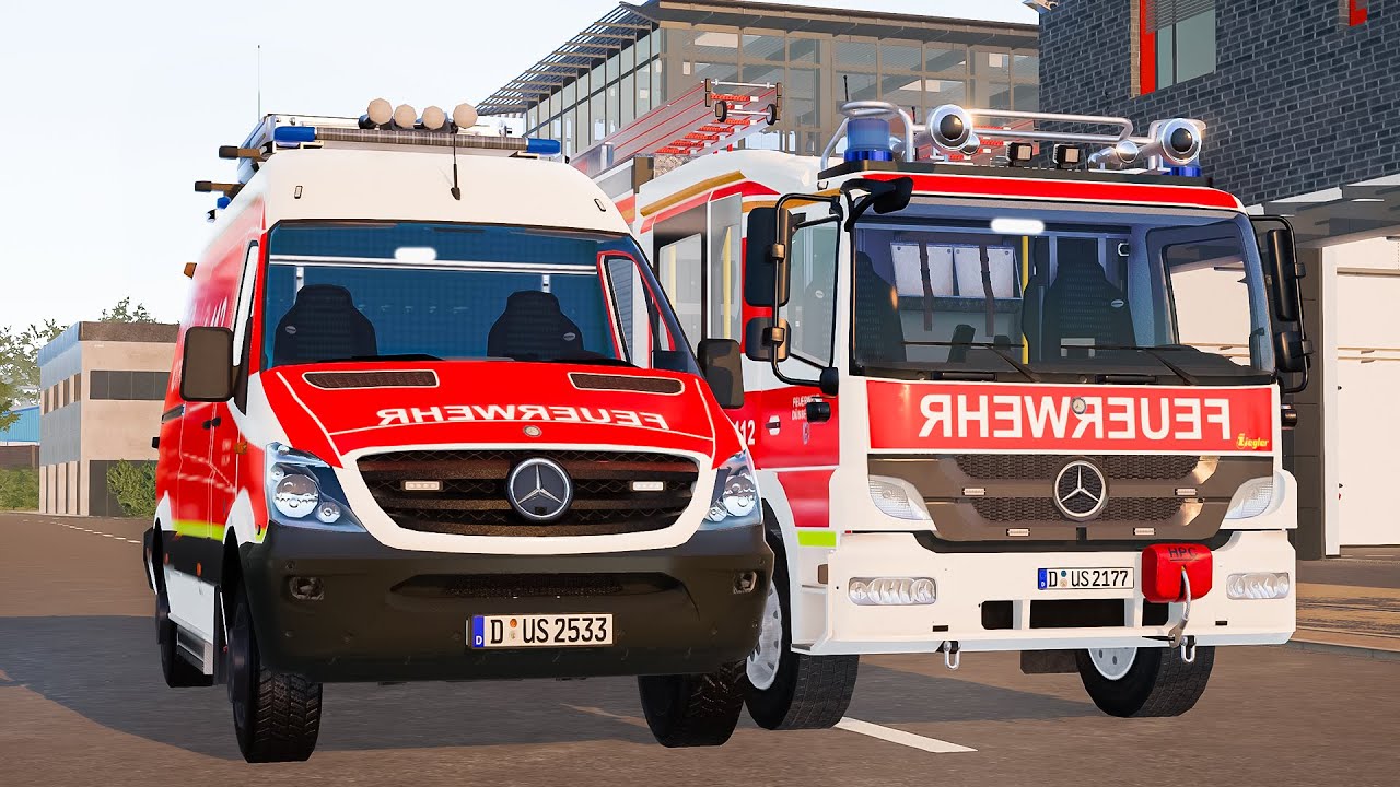 Emergency Call 112 – Düsseldorf Tanker Truck & Firefighters Responding | Firefighting Simulation 4K