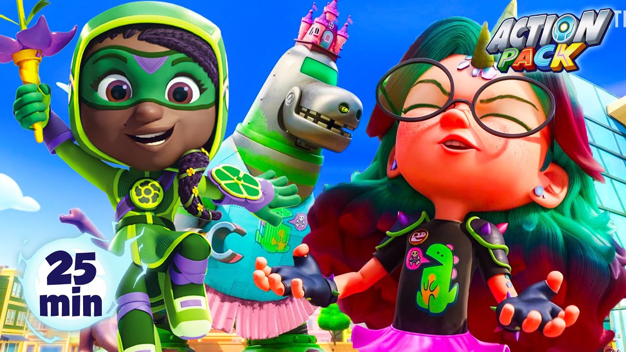 Dino Rampage | Action Pack | Family Time! 👨‍👩‍👦 | MOONBUG KIDS