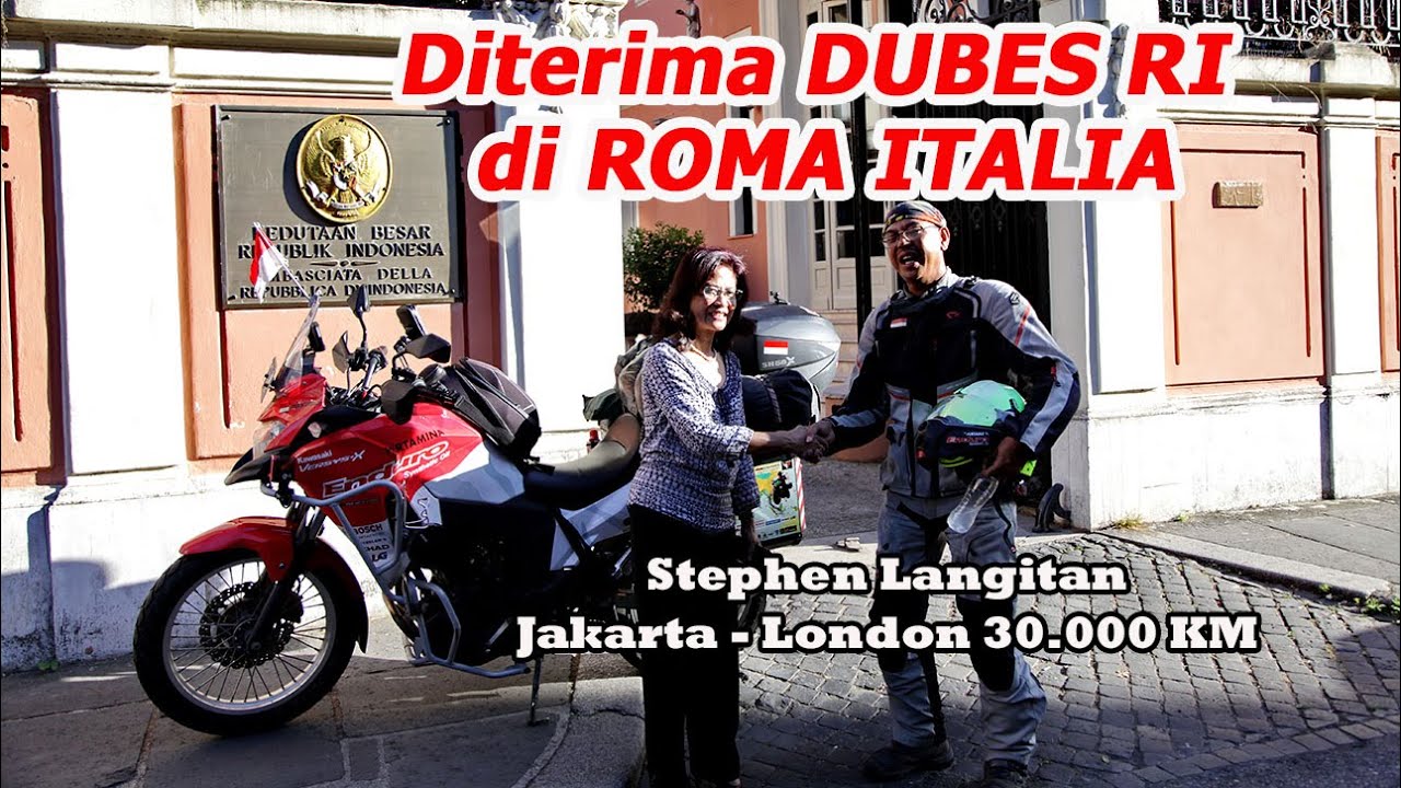 #113 Merah Putih disambut Ibu Esti Andayani, Dubes RI di Roma