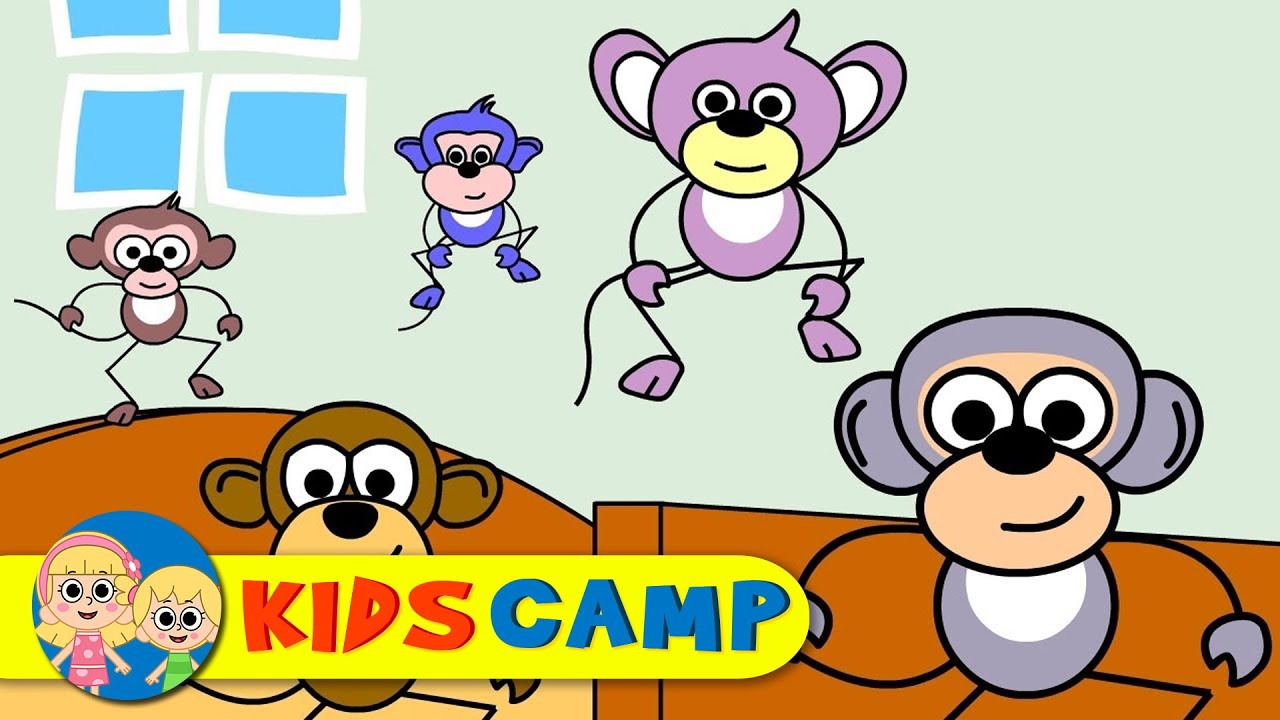 Five Little Monkeys | Nursery Rhymes And Kids Songs by KidsCamp