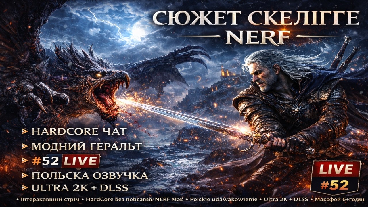 🗡️ Witcher 3 Blood and Wine | СЮЖЕТ СКЕЛІГГЕ NERF | HARDCORE ЧАТ | #52 🔥