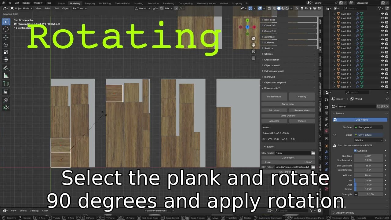 Addon for Blender Nesting and disassamble