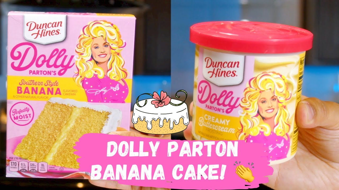 BAKING A DOLLY PARTON BANANA PUDDING CAKE BY DUNCAN HINES