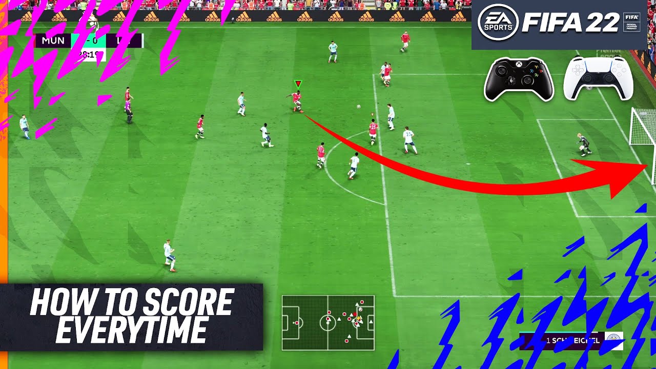 FIFA 22 HOW TO SCORE GOALS EVERYTIME!! OVERPOWERED NEW MECHANIC TO BEAT THE GOALKEEPER!! TUTORIAL