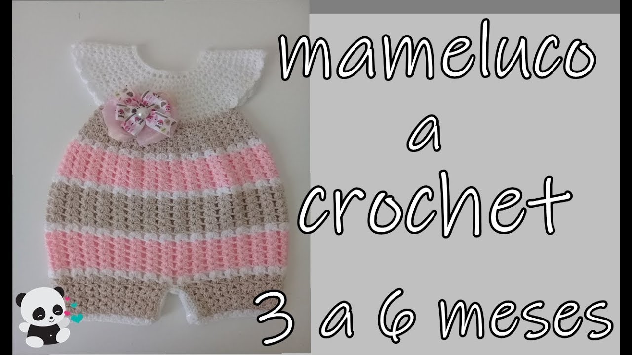 BODY TEJIDO A CROCHET PARA BEBE - PELELE-MAMELUCO-3 a 6  meses
