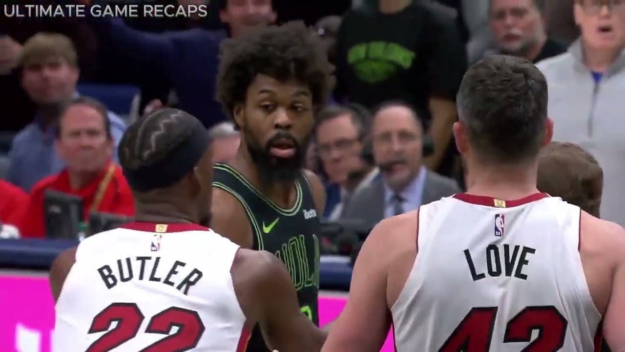 Miami Heat vs New Orleans Pelicans Things Get Heated Jimmy Butler And Naji Marshall Choke Each Other