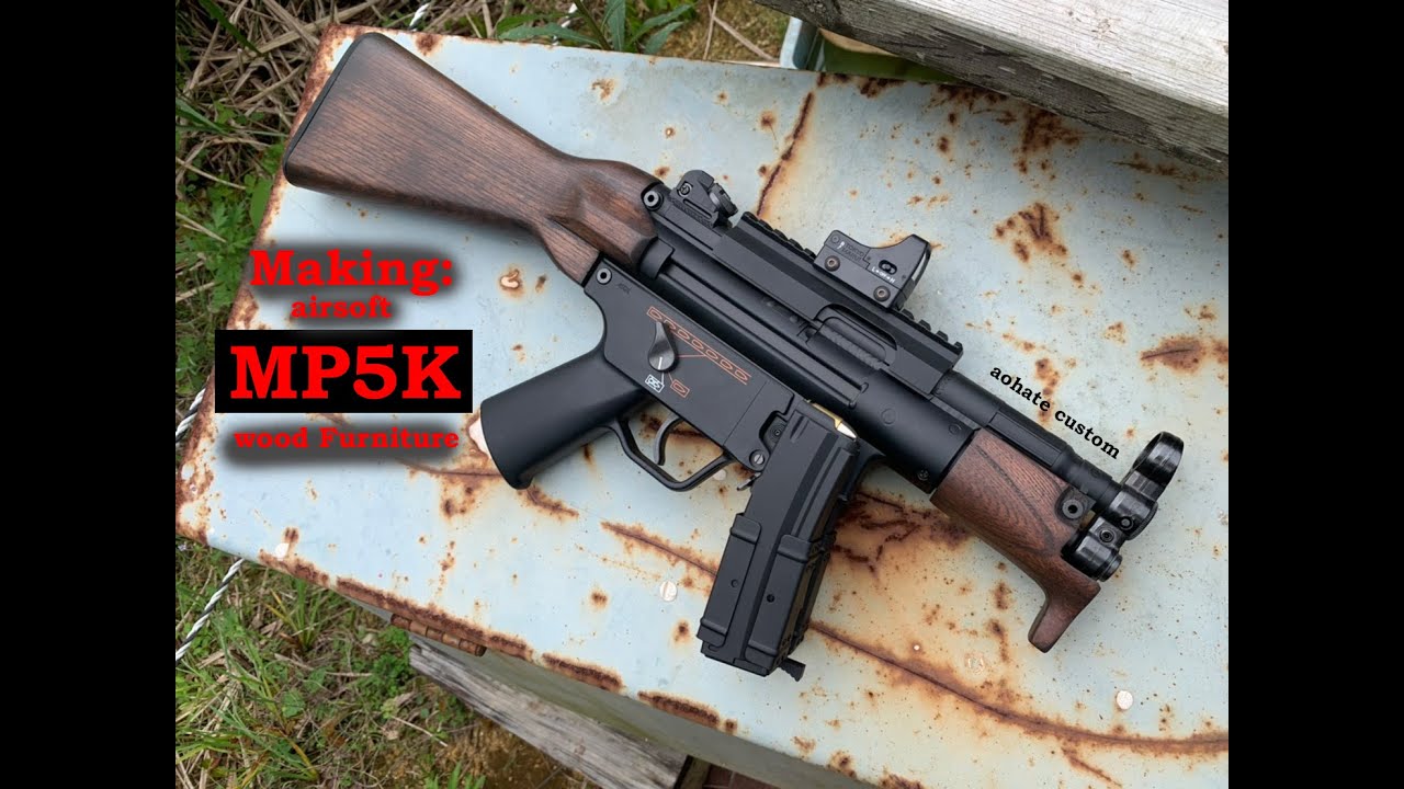 Making:Wood handguard and stock for Airsoft MP5K