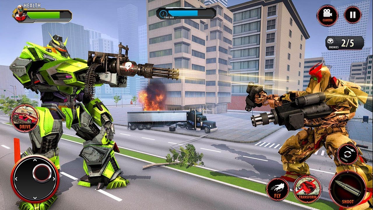 Juego de Transformers - Flying Army Car Transform Robot Shooting - Videos de Carros