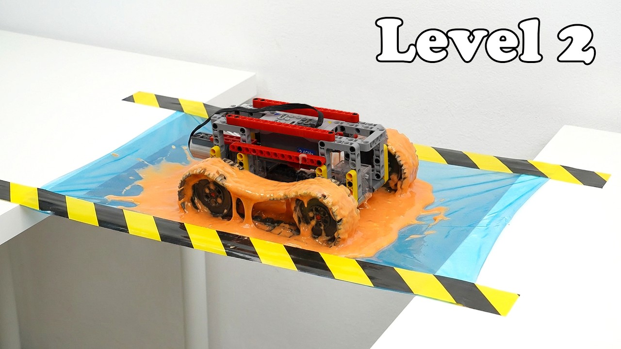 Challenge LEGO Car Traction on Slime-Covered Bridge | Smart Lego