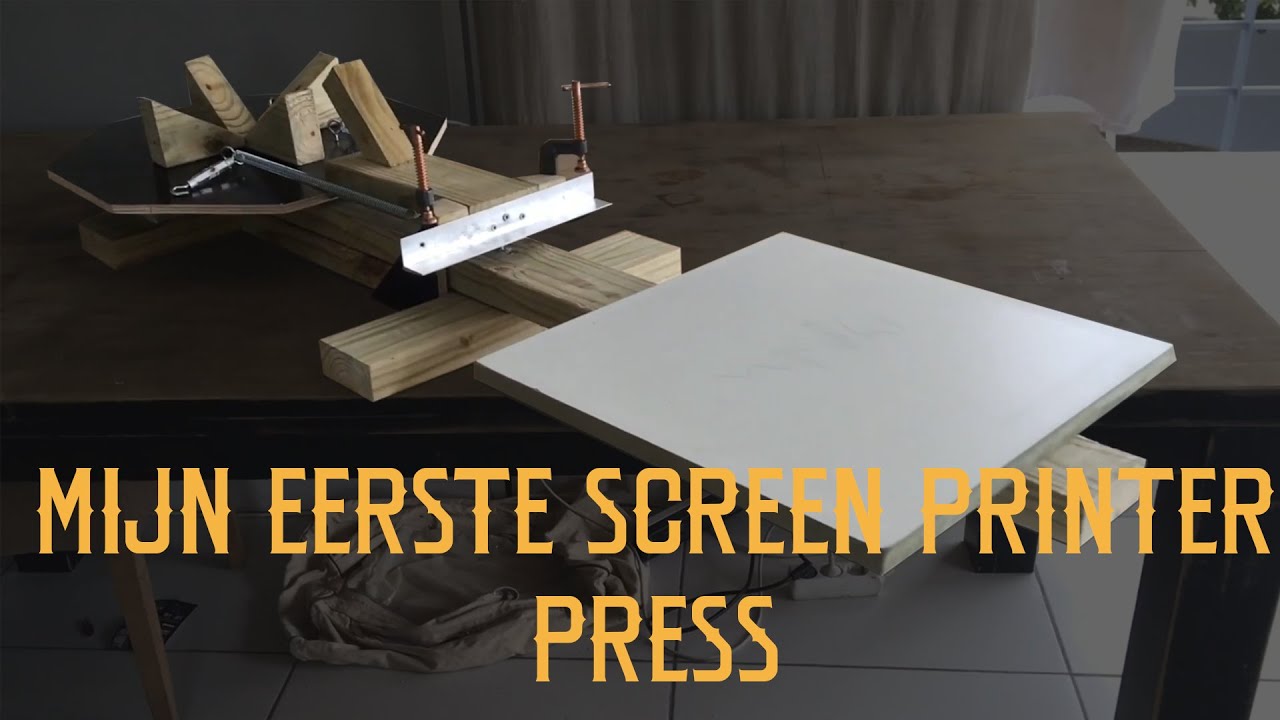 Heb mijn eigen zeefdruk/screen printer press gemaakt!! [Building the Brand]