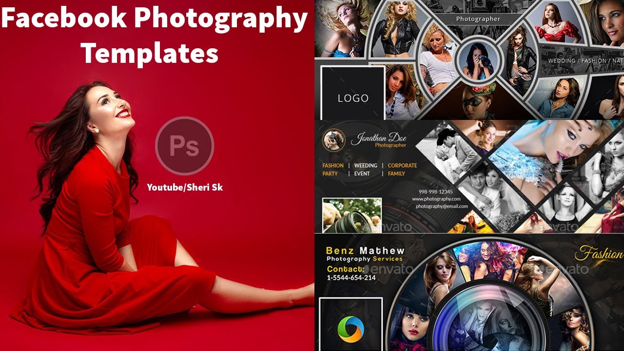 Photographers Facebook Templates Ads Plus Covers Download For Photoshop |Sheri Sk|