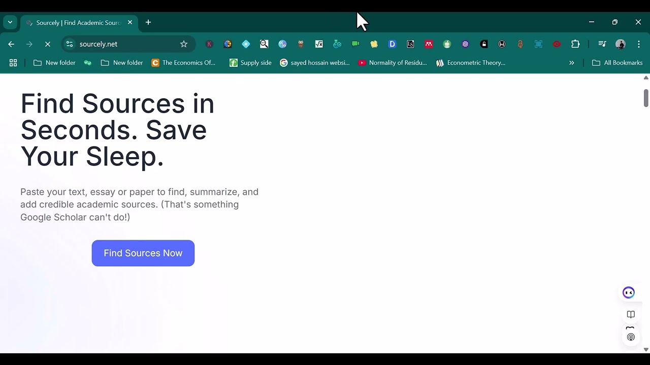 Sourcely AI: Instantly Find Academic Sources & References | AI Tool for Researchers