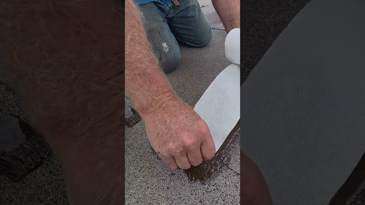 Roof leak Repair Rubber Roof Seam - Turbo Poly Seal #roofinginnovation #construction
