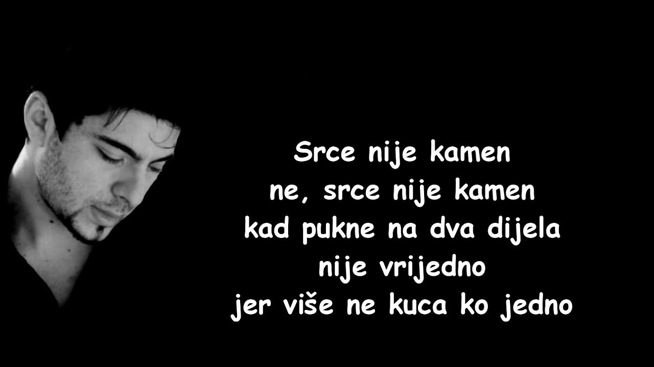Toše Proeski - Srce nije kamen (Tekst)