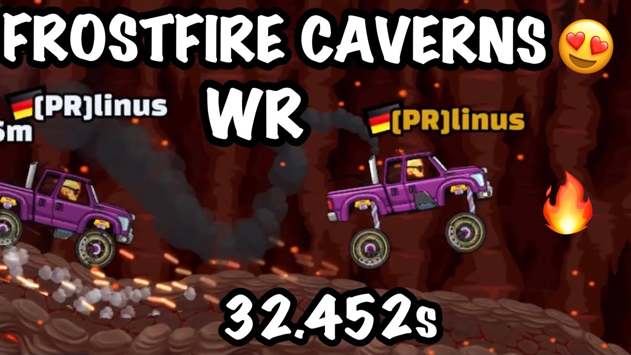 MY BEST WORLD RECORD?! 32.452 at Frostfire Caverns 🤩 Hill Climb Racing 2