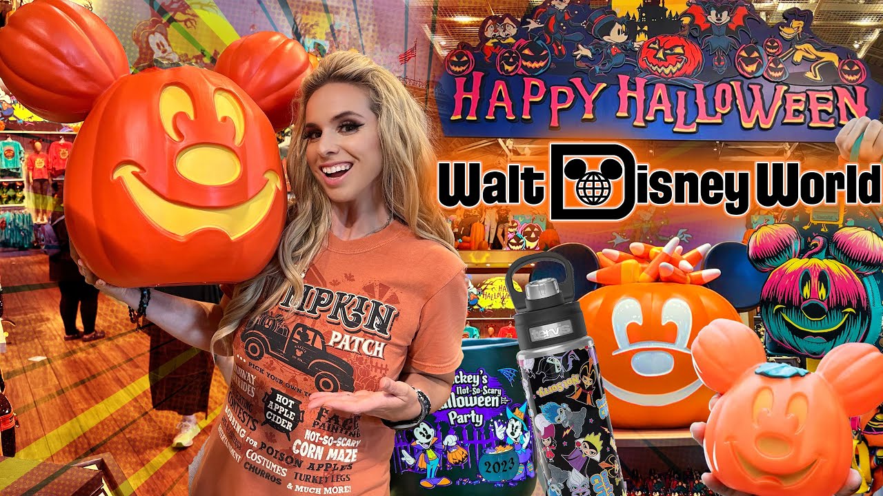 NEW DISNEY PARKS HALLOWEEN MERCH | Mickey Pumpkins, Loungefly, Ears, Tees & More | Disney World 2023