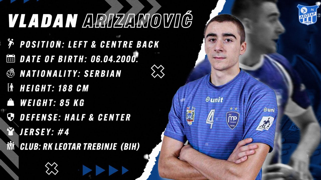 Vladan Arizanovic | Left & Middle Back | RK Leotar | Highlights | Handball | CV | 2023/24