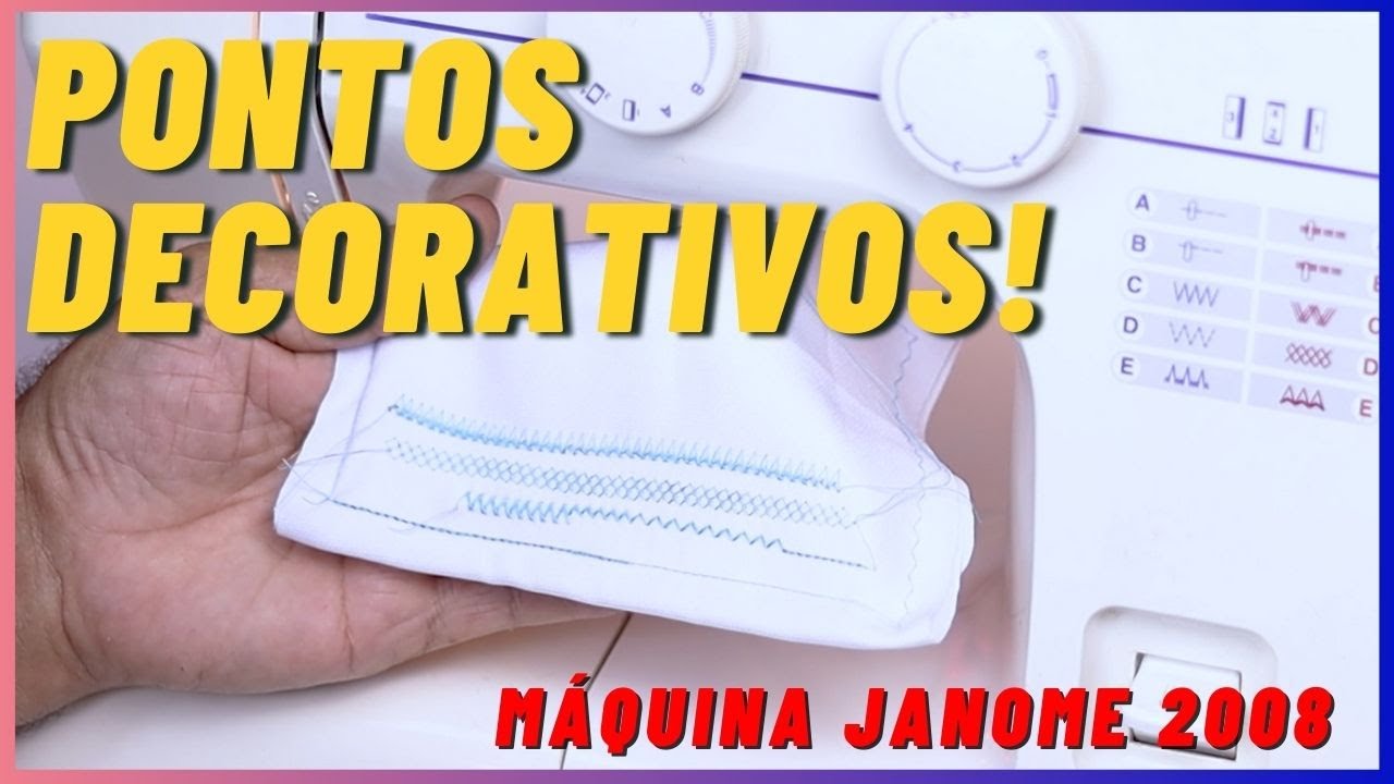 COMO USAR OS PONTOS DECORATIVOS DA MÁQUINA DOMÉSTICA JANOME?