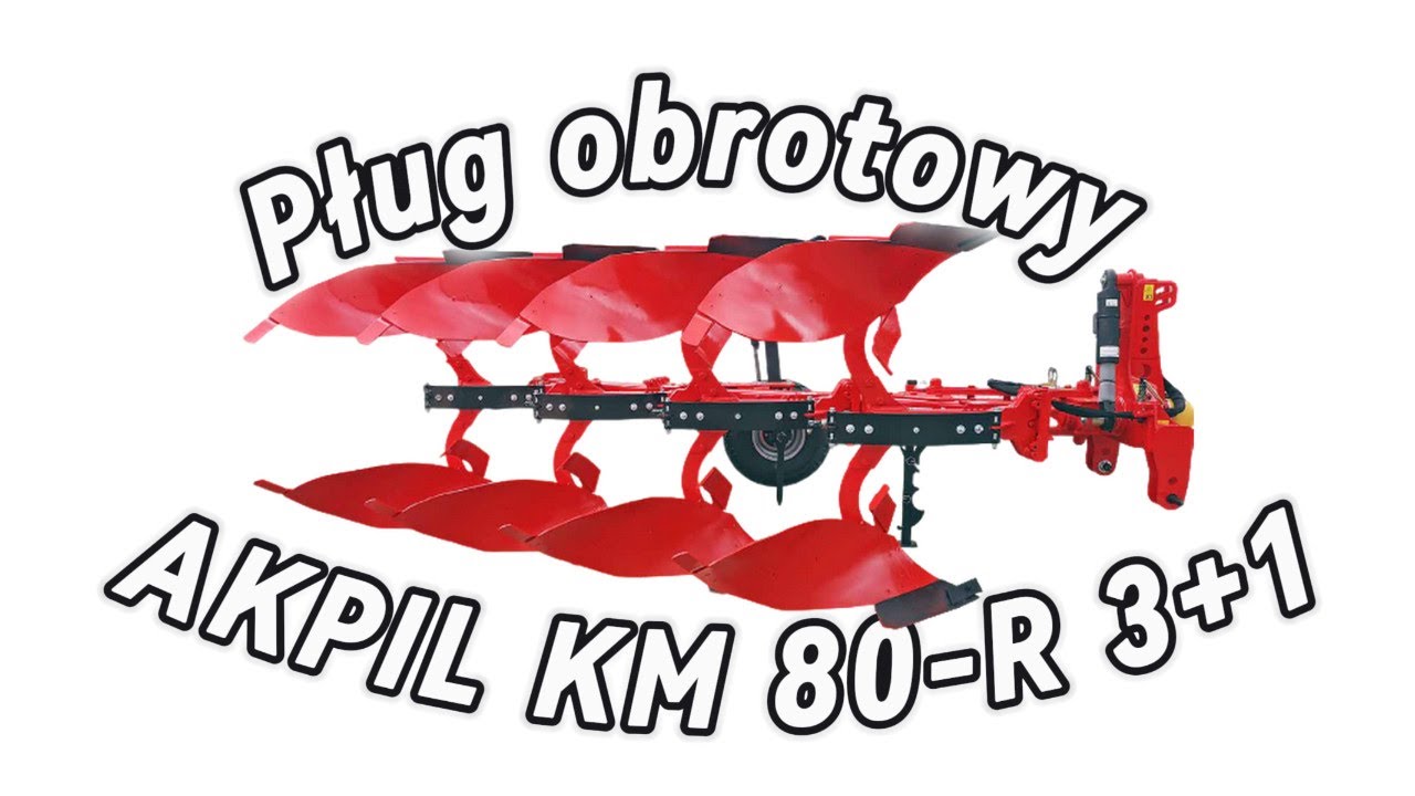 Pług obrotowy KM 80 R 3+1 od renomowanej firmy Akpil, dostępny w ofercie Radmasz! 🚜