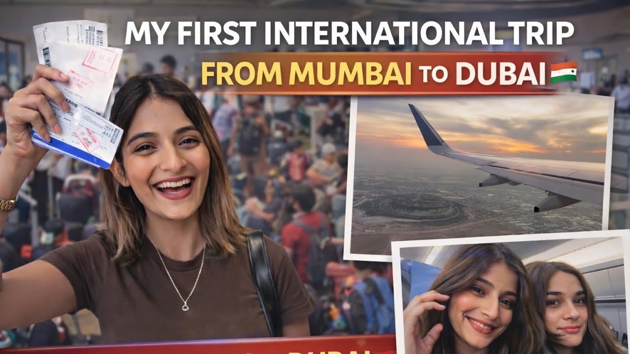 First Time Going International 😭✈️ Mumbai to Dubai Vlog | Biker Babe #vlog #dubai 