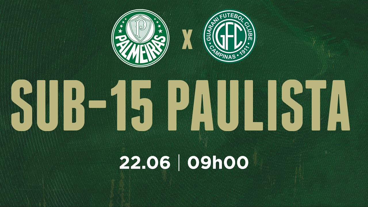 JOGO COMPLETO | PALMEIRAS 1 X 1 GUARANI | PAULISTA SUB-15 2024
