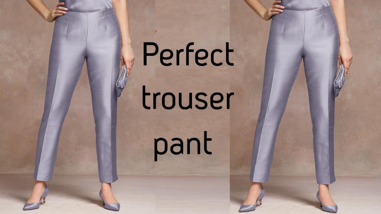 women trouser pant with side pocket cutting and stitching in hindi| how to make women narrow pant