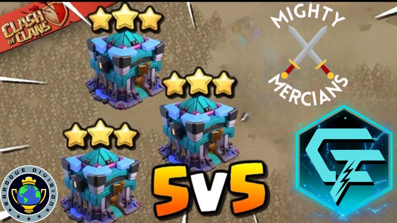GCC BAROQUE TH13 5v5 Round 3|Mighty Mercians Vs CF Esports| #clashofclans