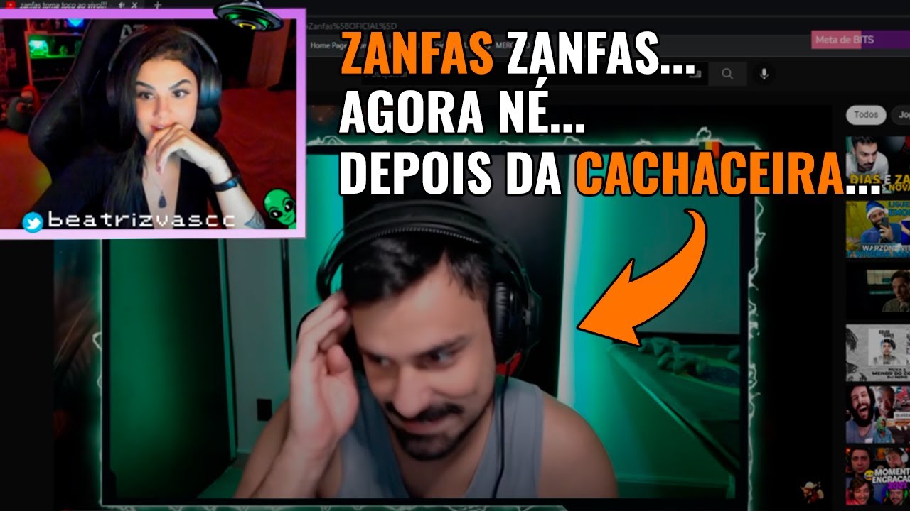 BEATRIZ REAGINDO O ZANFAS COM VERGONHA