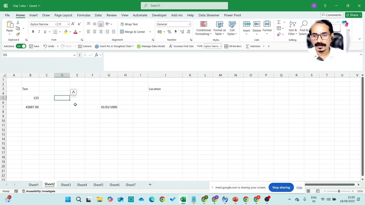Excel Basics Day 1