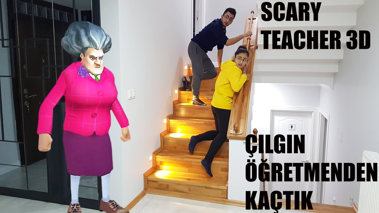SCARY TEACHER 3D /ÇILGIN ÖĞRETMENDEN ÇIĞLIKLARLA KAÇTIK
